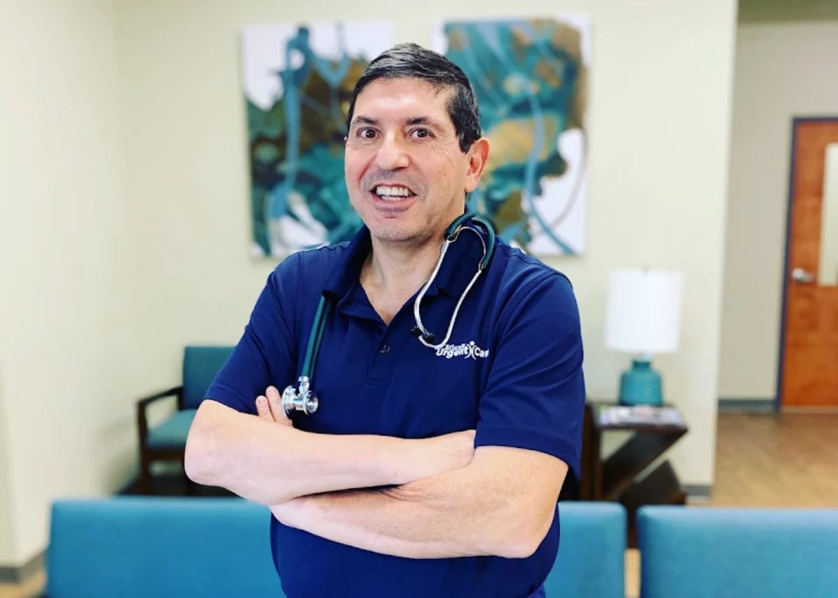 Dr. Anthony Ferrara in the waiting room at Atlanta Urgent Care